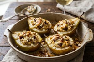 Pere gratinate cu curry
