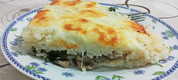 souffle de orez si ciuperci la cuptor