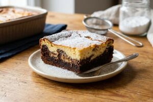 Prajitura cu cacao si branza dulce